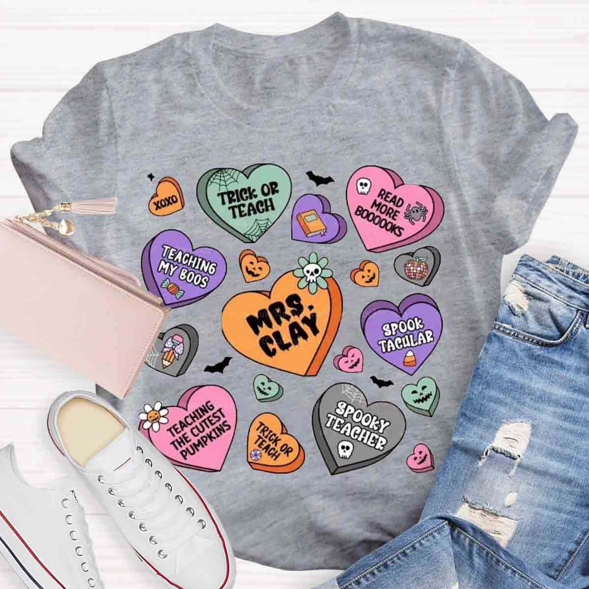 Personalized Name Teacher Halloween Shirt