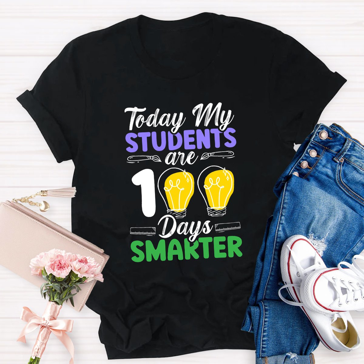 Today My Students Are 100 Days Smarter Teacher Shirt