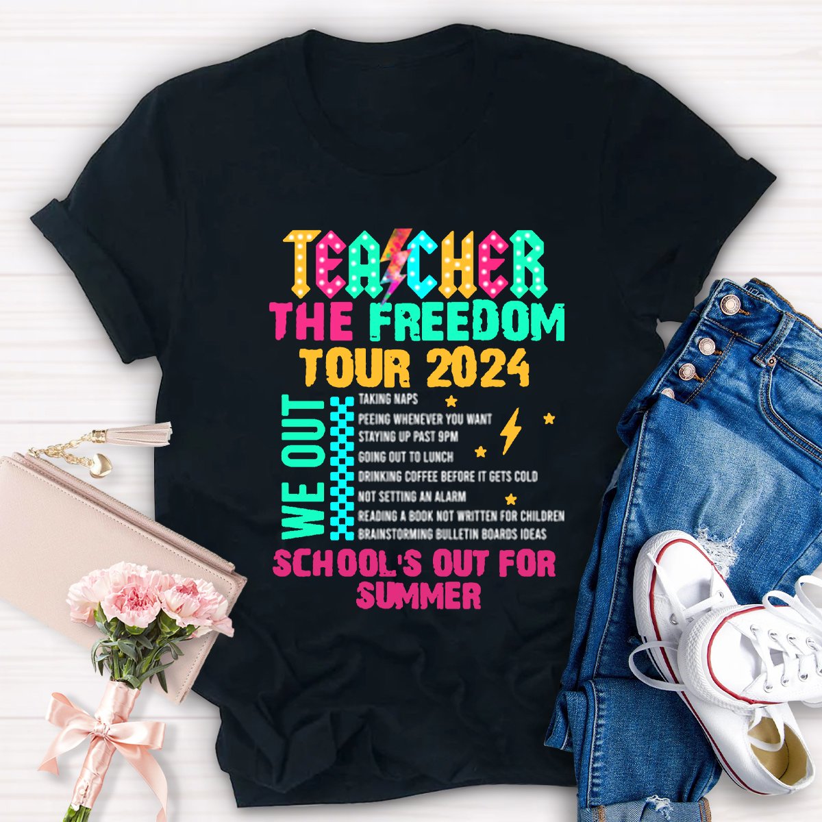 Teacher The Freedom Tour 2024 Teacher Shirt