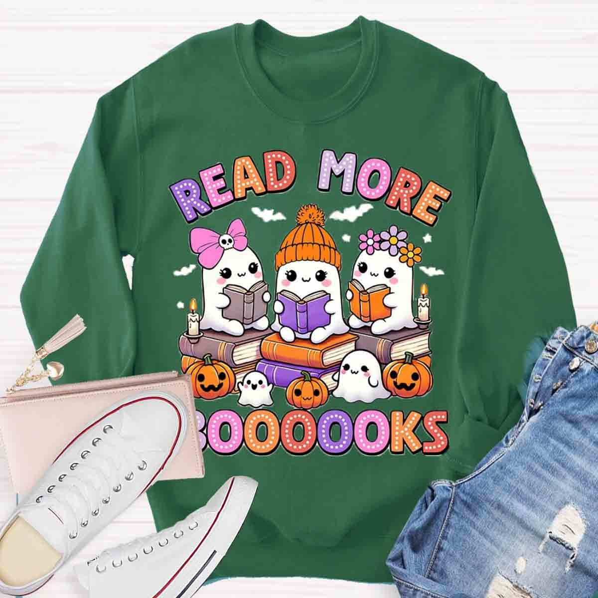 Halloween Reading More Books Sweatshirt