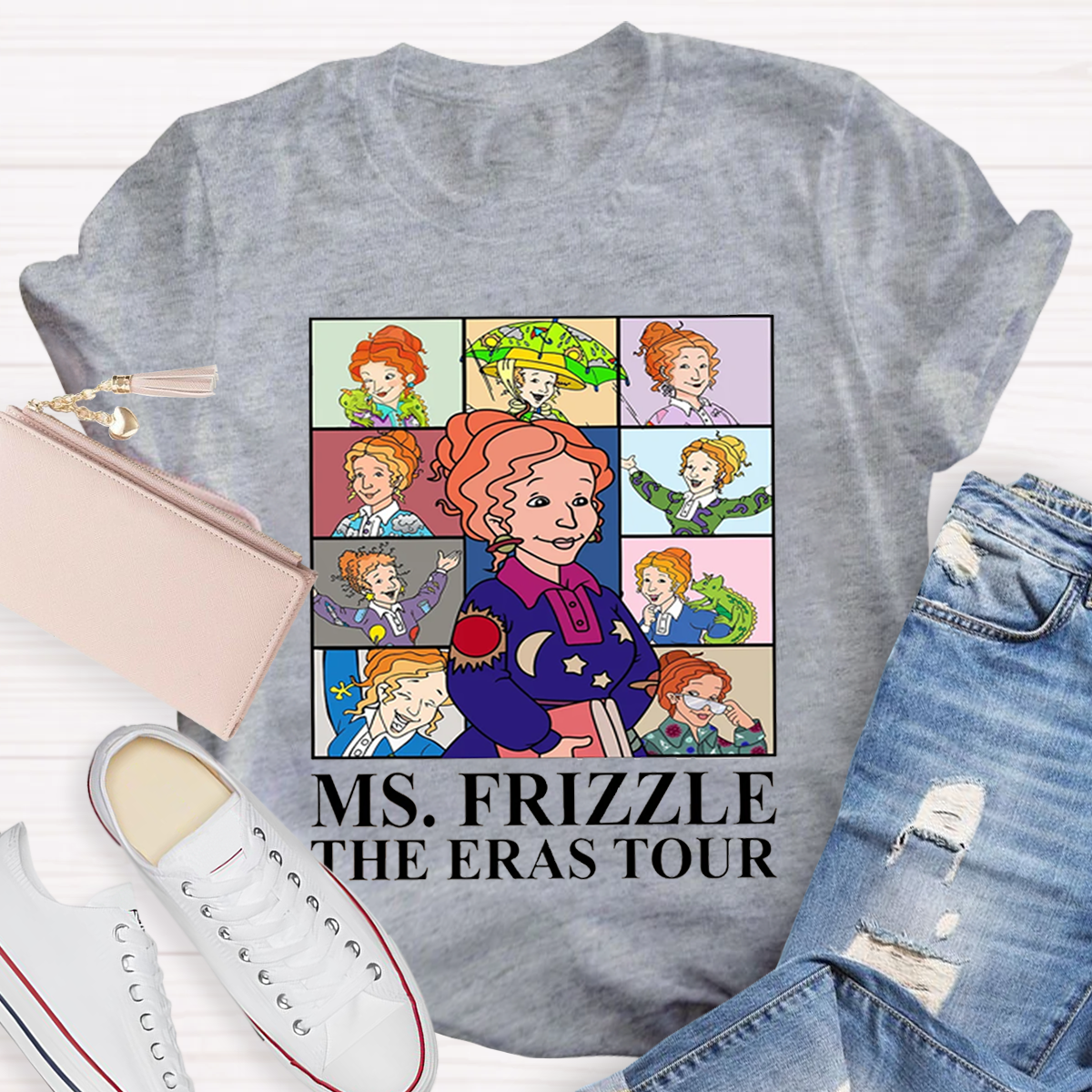 Personalized Name The Eras Tour Teacher T-Shirt