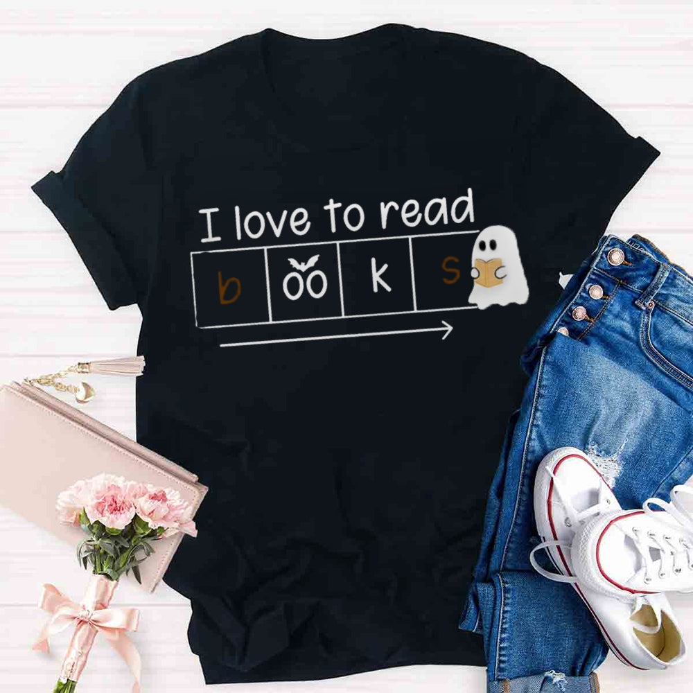 I Love To Read Books Halloween T-shirt