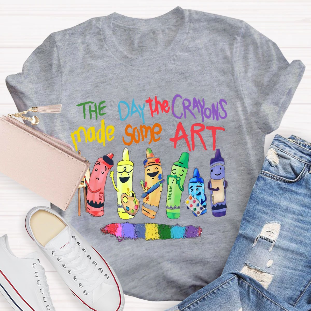 Back To School The Day The Crayons Made Some Art T-Shirt