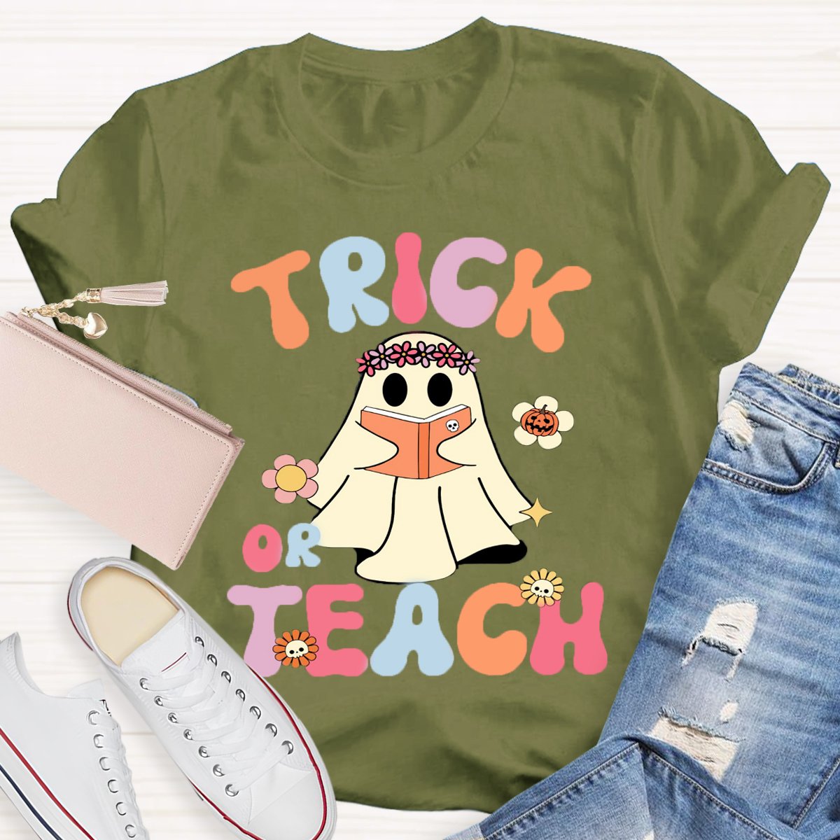 Trick Or Teach Teacher Halloween Shirt