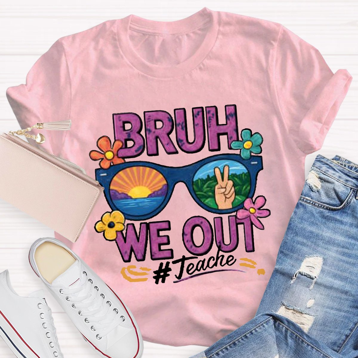 Bruh We Out 1 Teacher Shirt