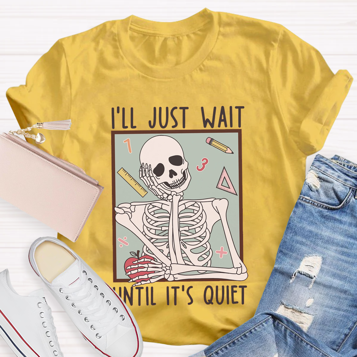 I'll Just Wait Until It's Quiet Funny Halloween Teacher Shirt