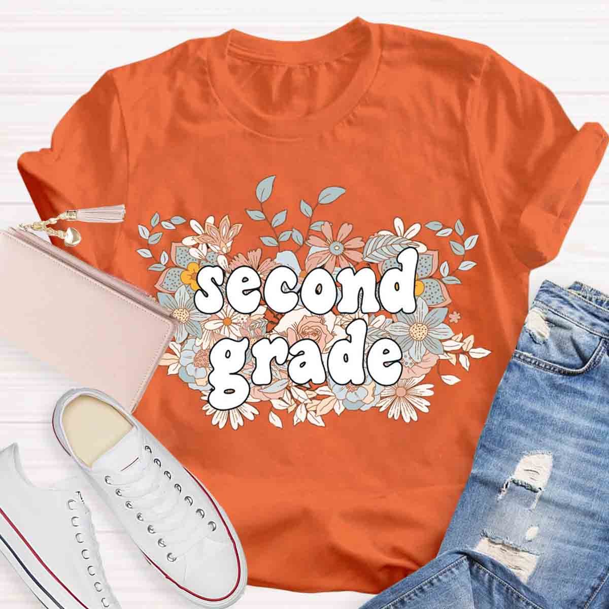 Personalized Grade Wild Flowers T-Shirt