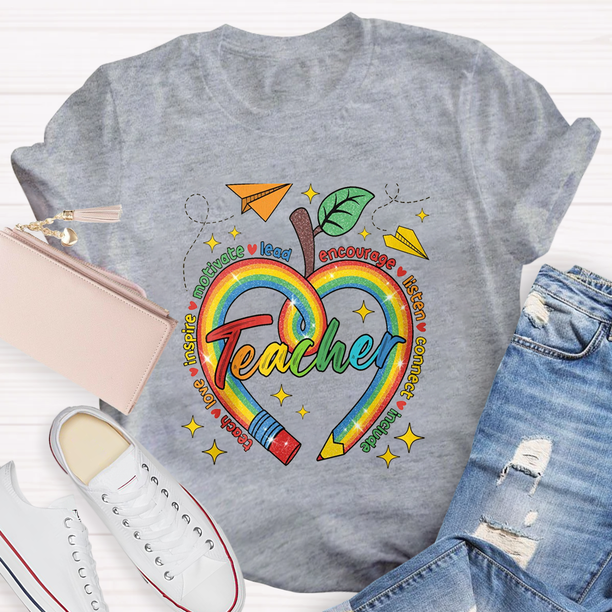 Teach Love Inspire Comfort Colors Appreciation Teacher Shirt