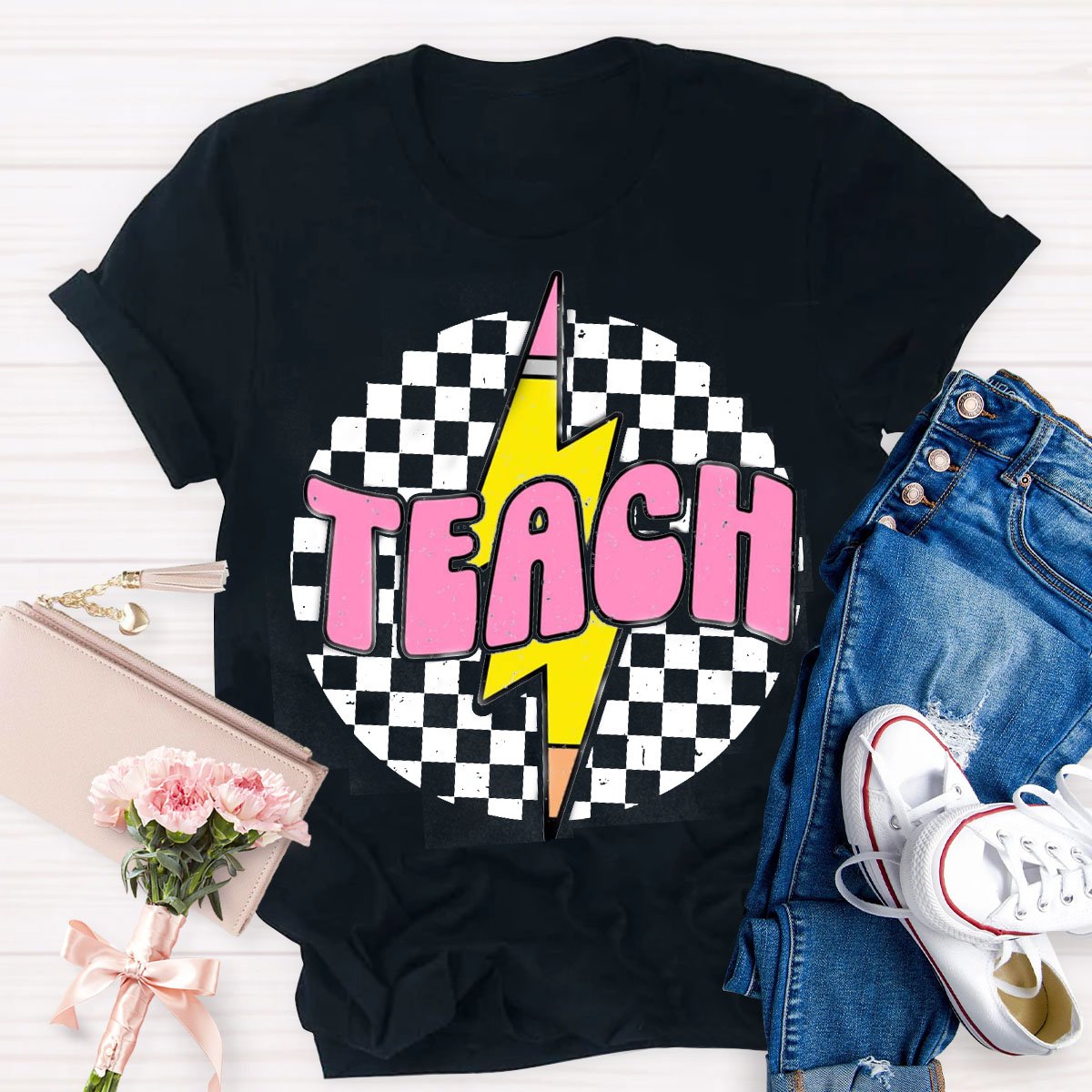 Retro Pencil Teacher Shirt