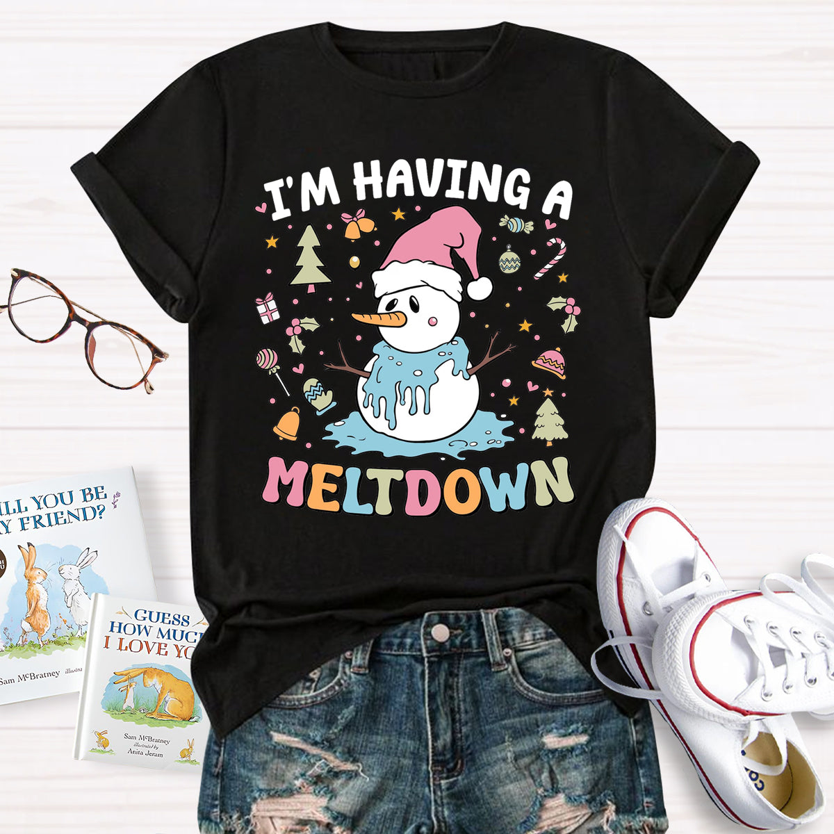 I'm Having a Meltdown Snowman Christmas T-Shirt