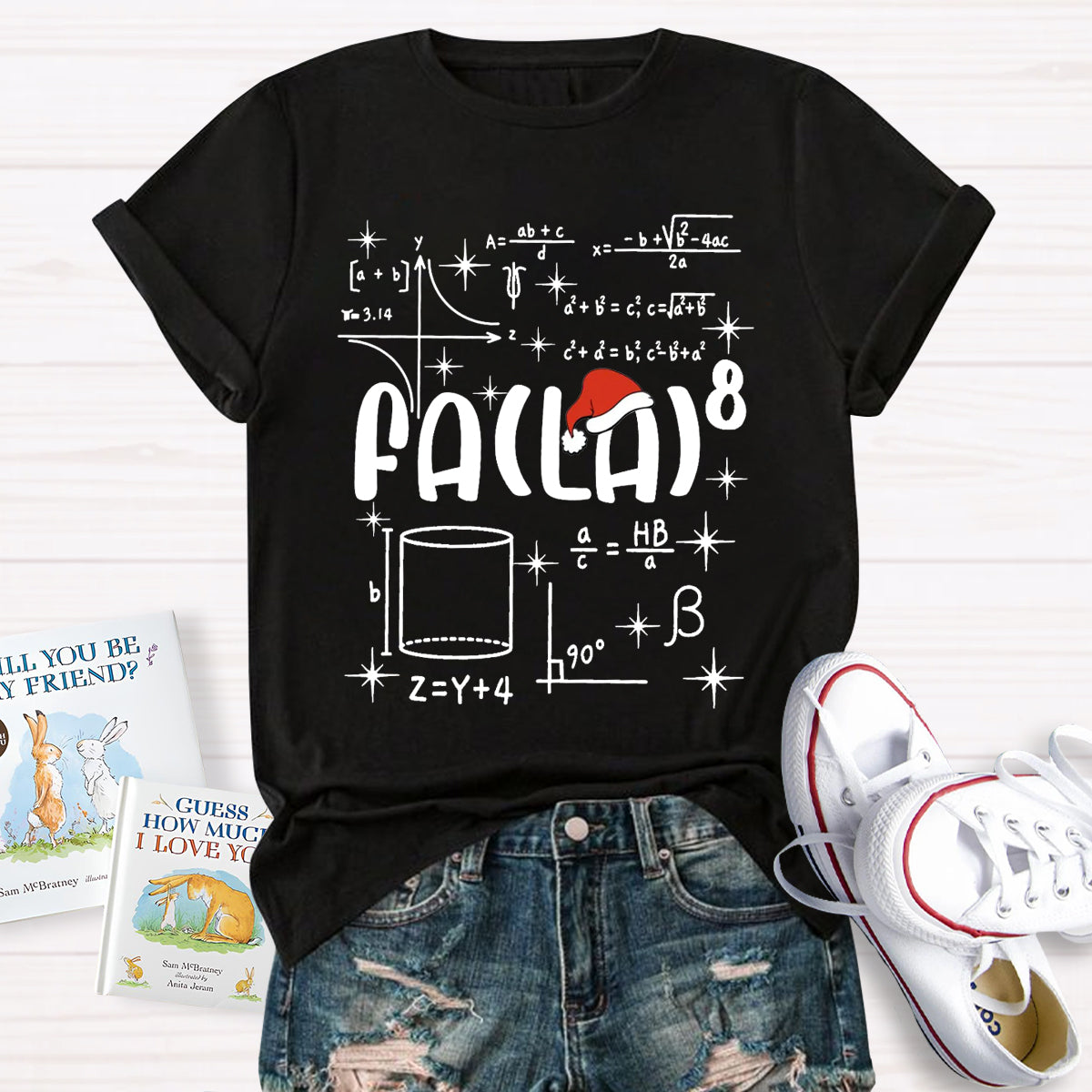 Fa La  Math Teacher Christmas T-Shirt