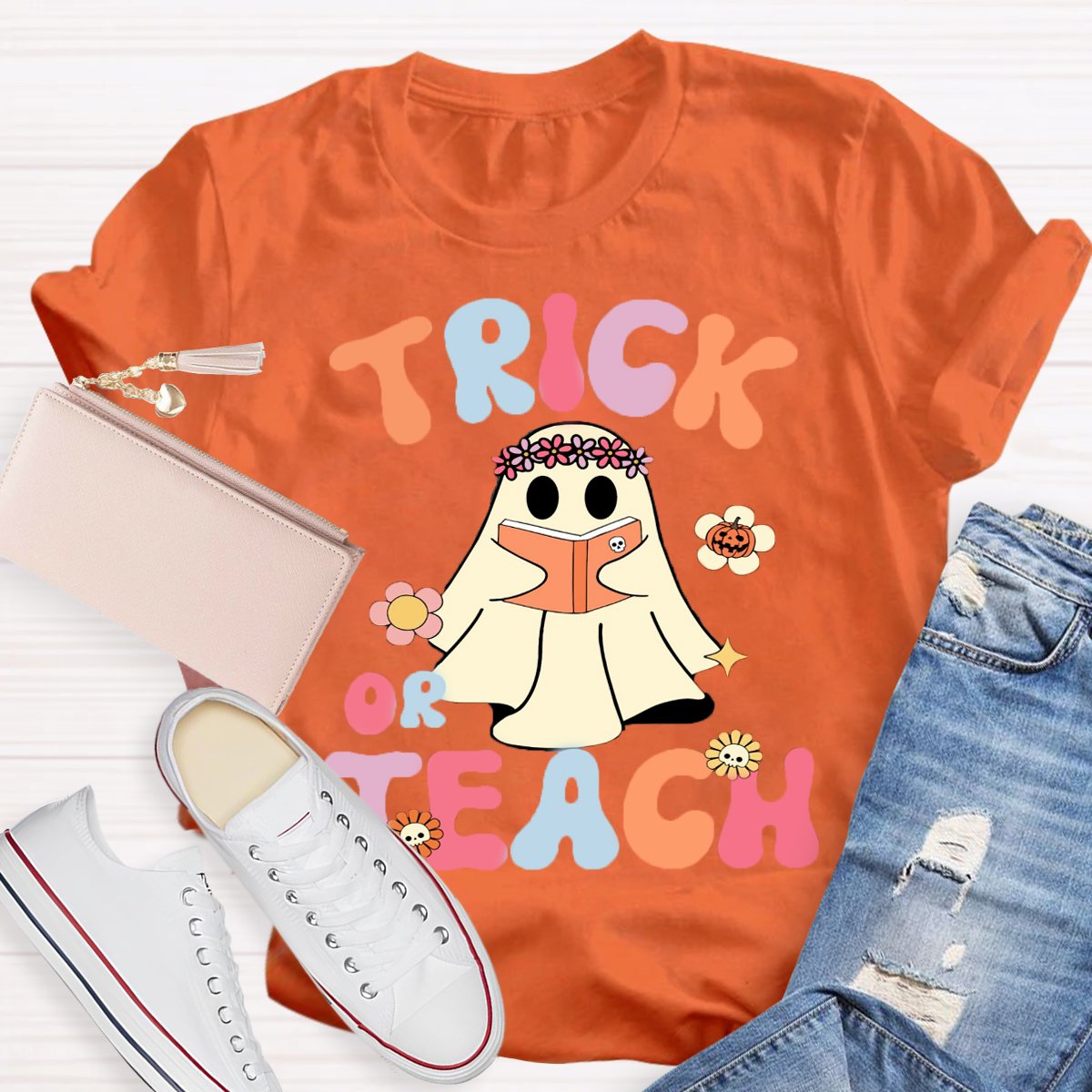 Trick Or Teach Teacher Halloween Shirt