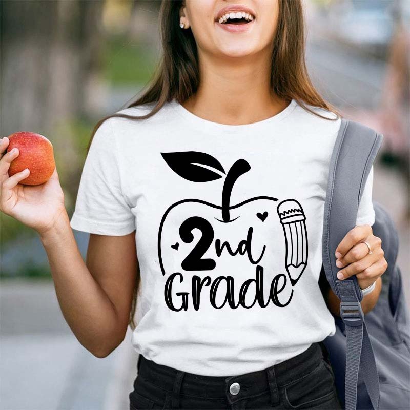 Personalized Apple Pencil Teacher T-Shirt