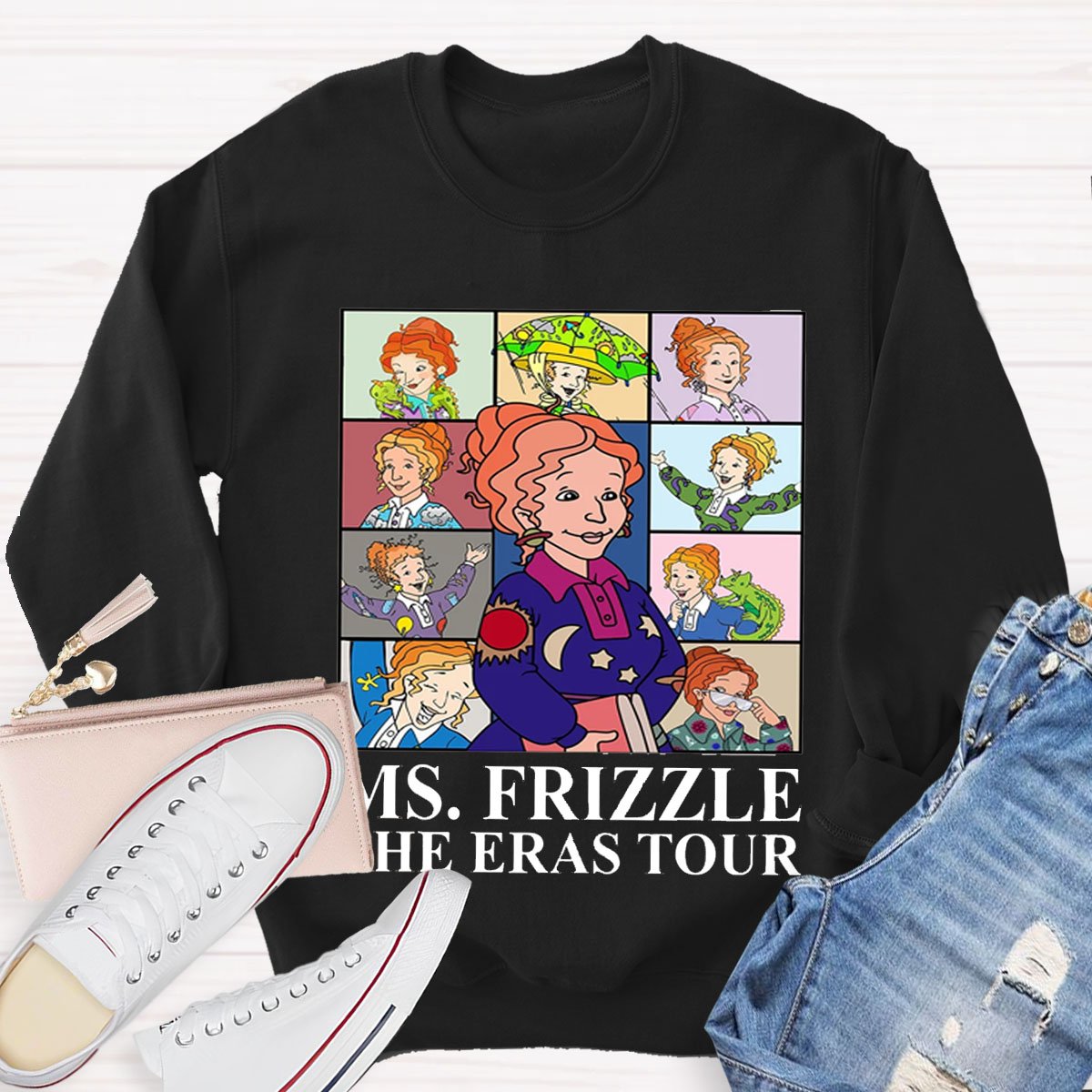 Personalized Name The Eras Tour Teacher Sweatshirt