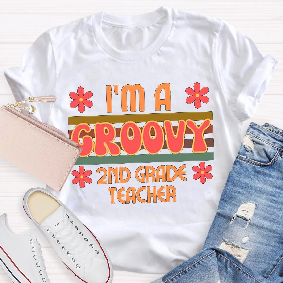 Personalized I'm A Groovy 2nd Grade Teacher Shirt