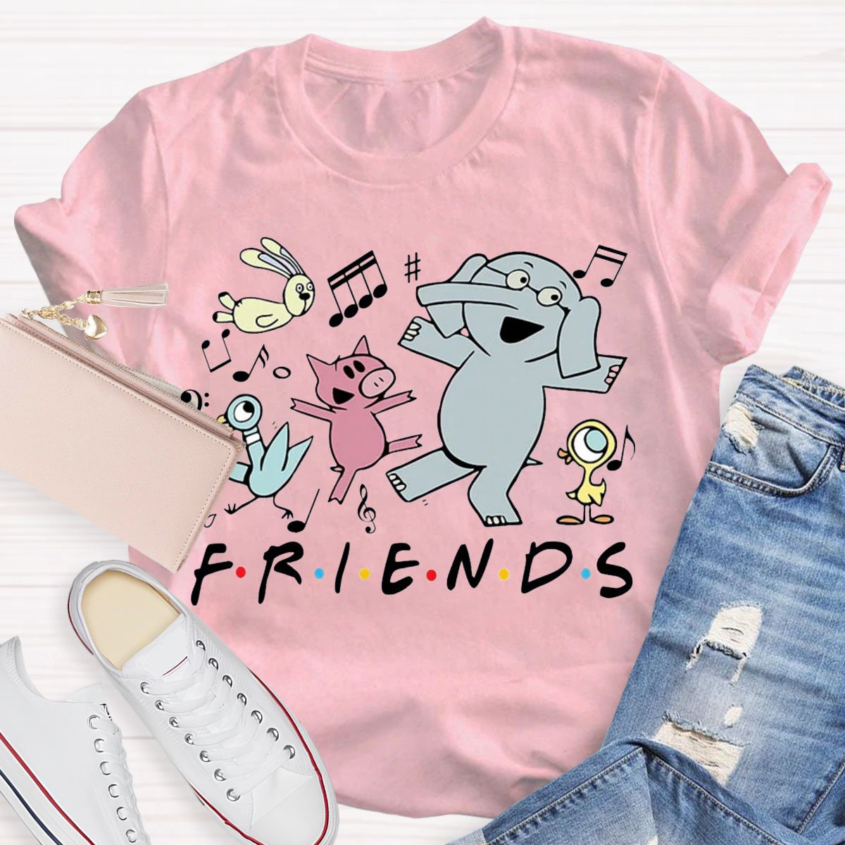 Elephant And Piggie Kindergarten Friends Reading Librarian T-shirt