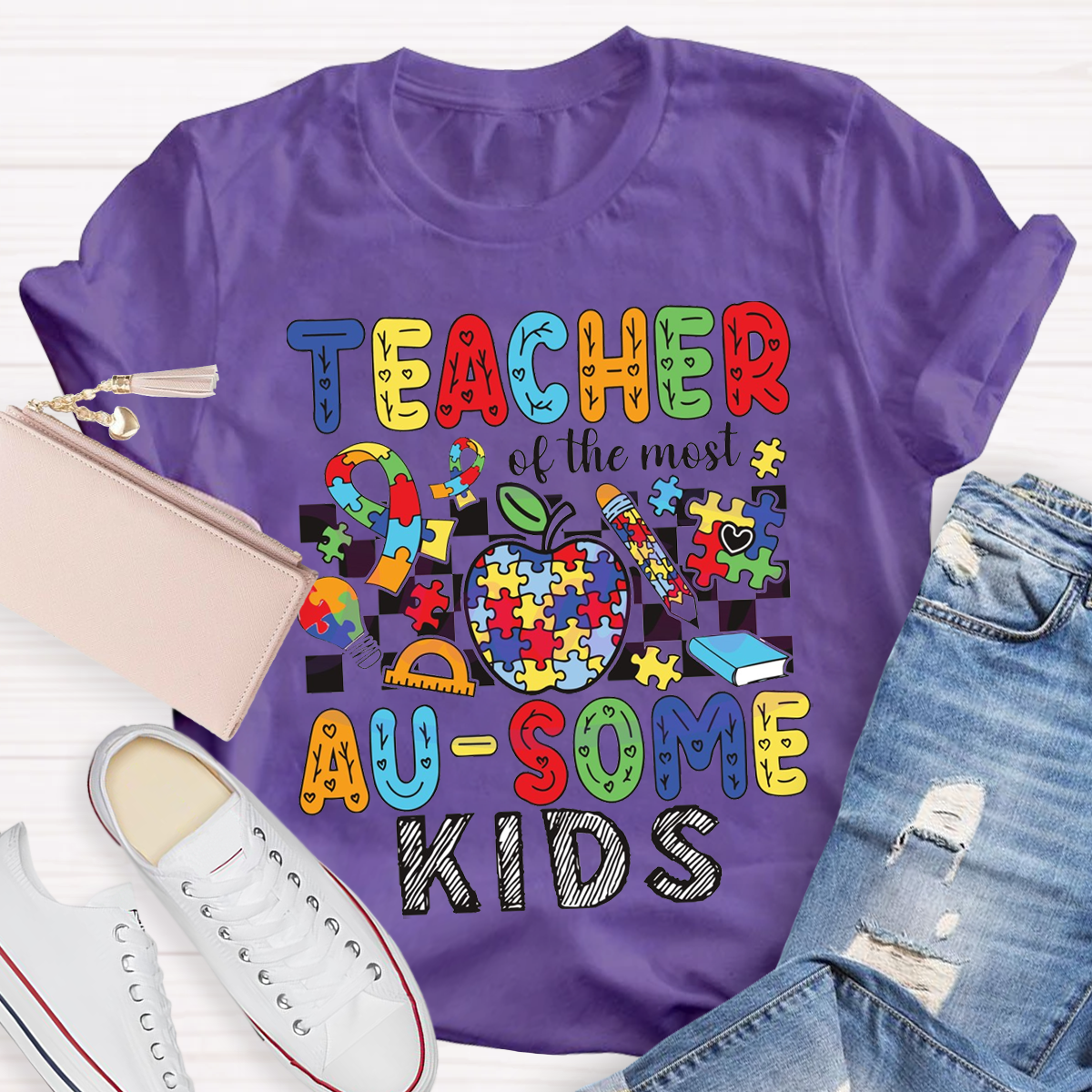 Teach Of Most Au-some Kids T-Shirt