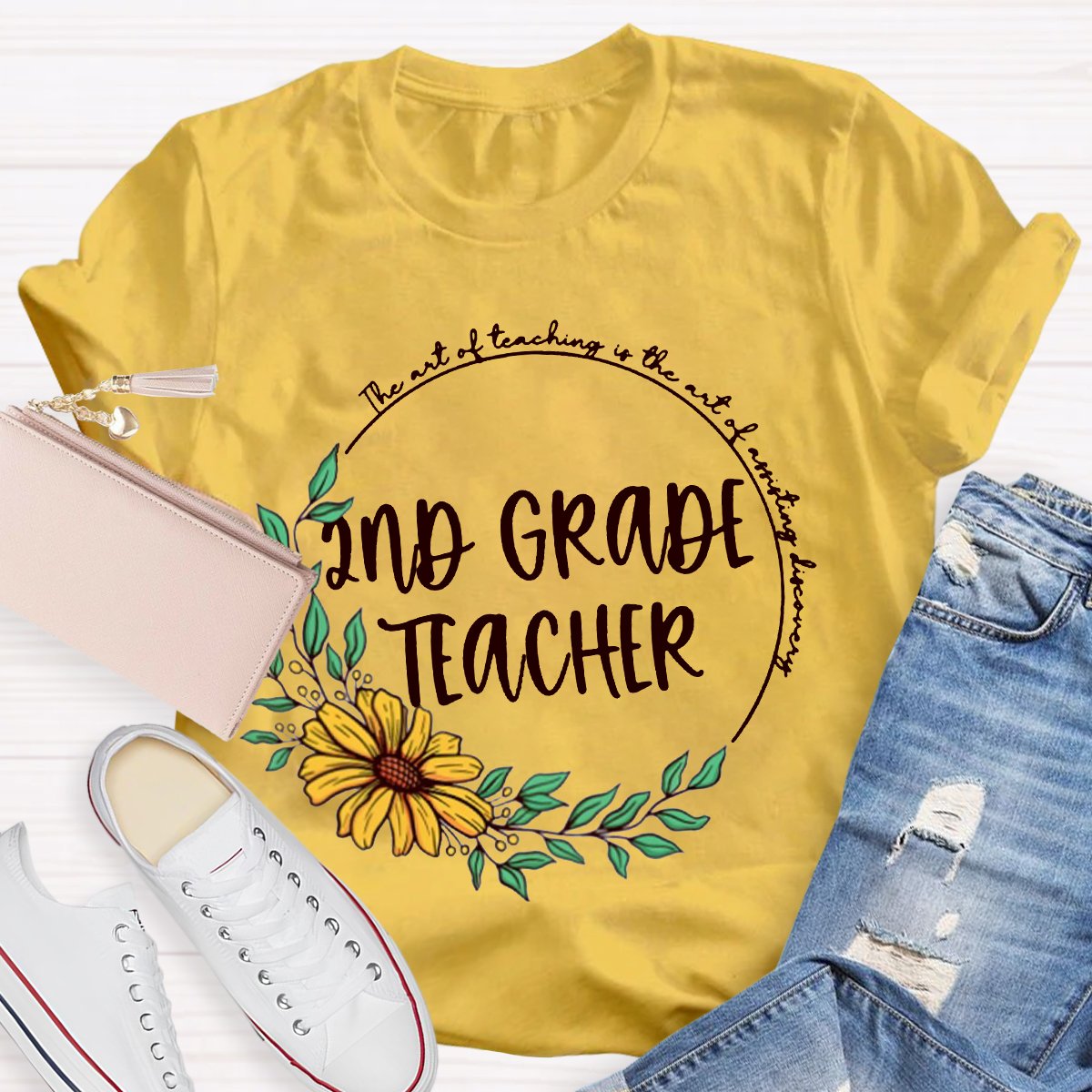 Personalized 2nd Grade Teacher Shirt