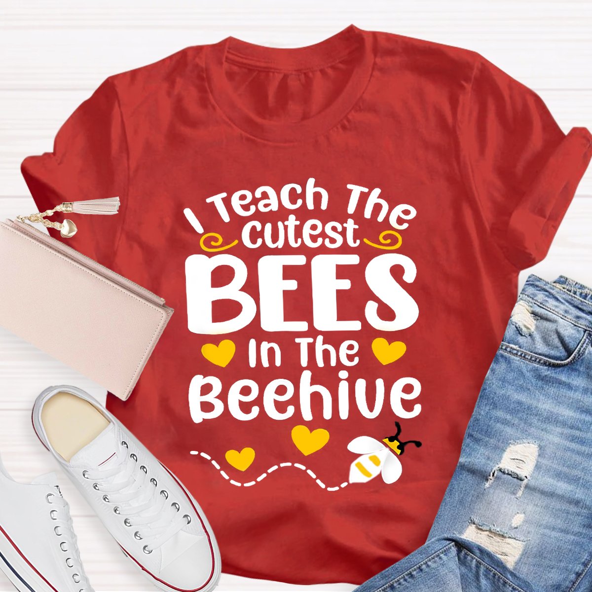 I Teach The Cutest Bees In The Beehive Teacher T-Shirt