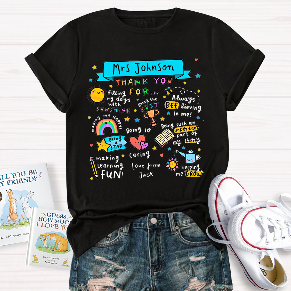 Personalized Your Name Making Learning Fun Teacher T-Shirt