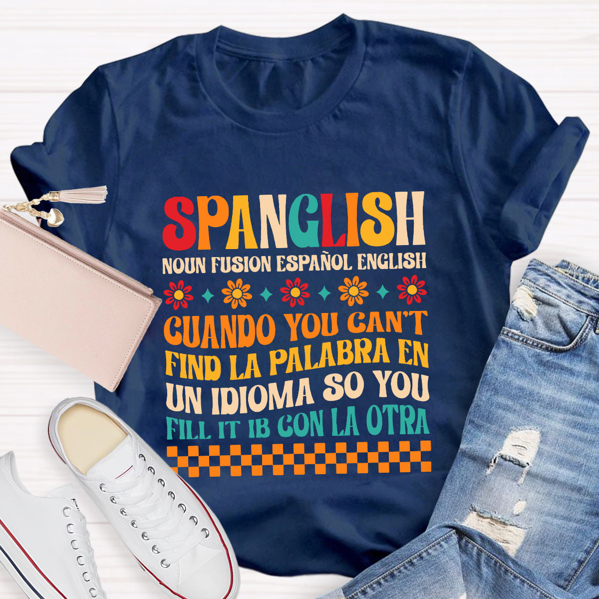 Spanglish Definition Bilingual Teacher T-Shirt
