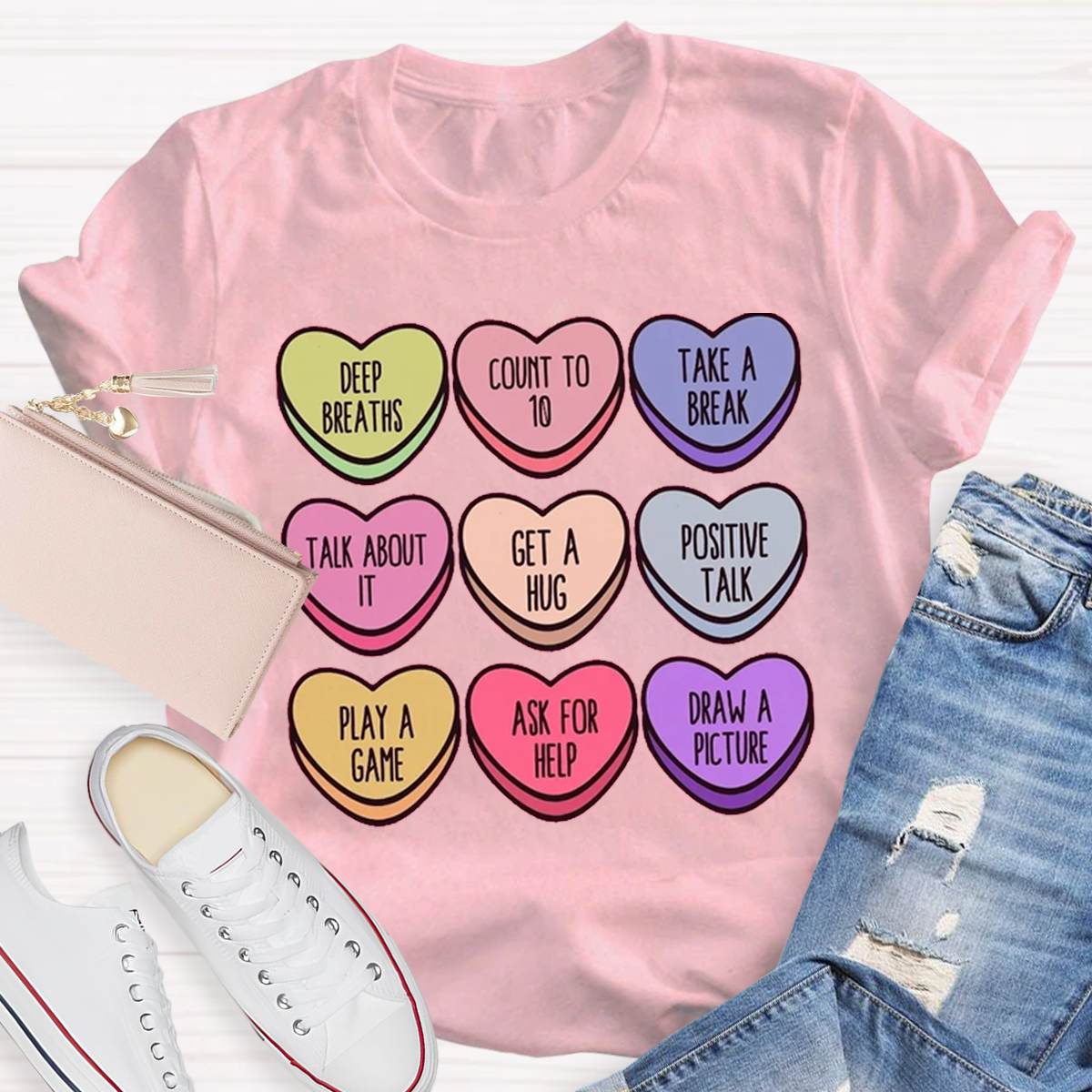 Comfort Colors Conversation Heart Teacher T-Shirt