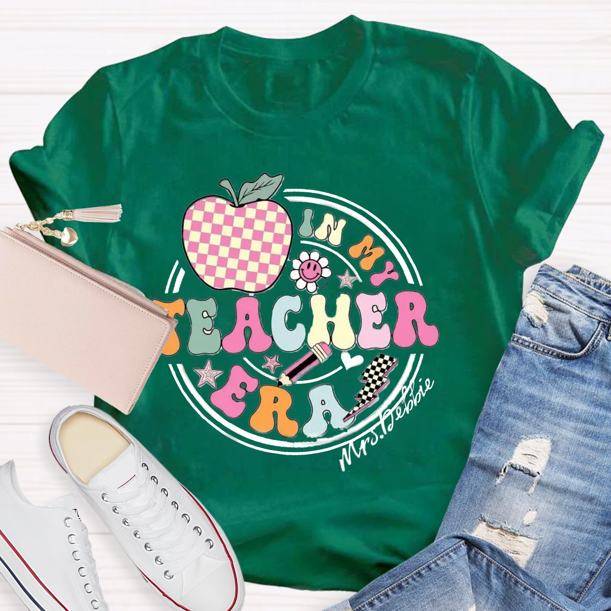 Personalized Name In My Teacher Ear Teacher Shirt