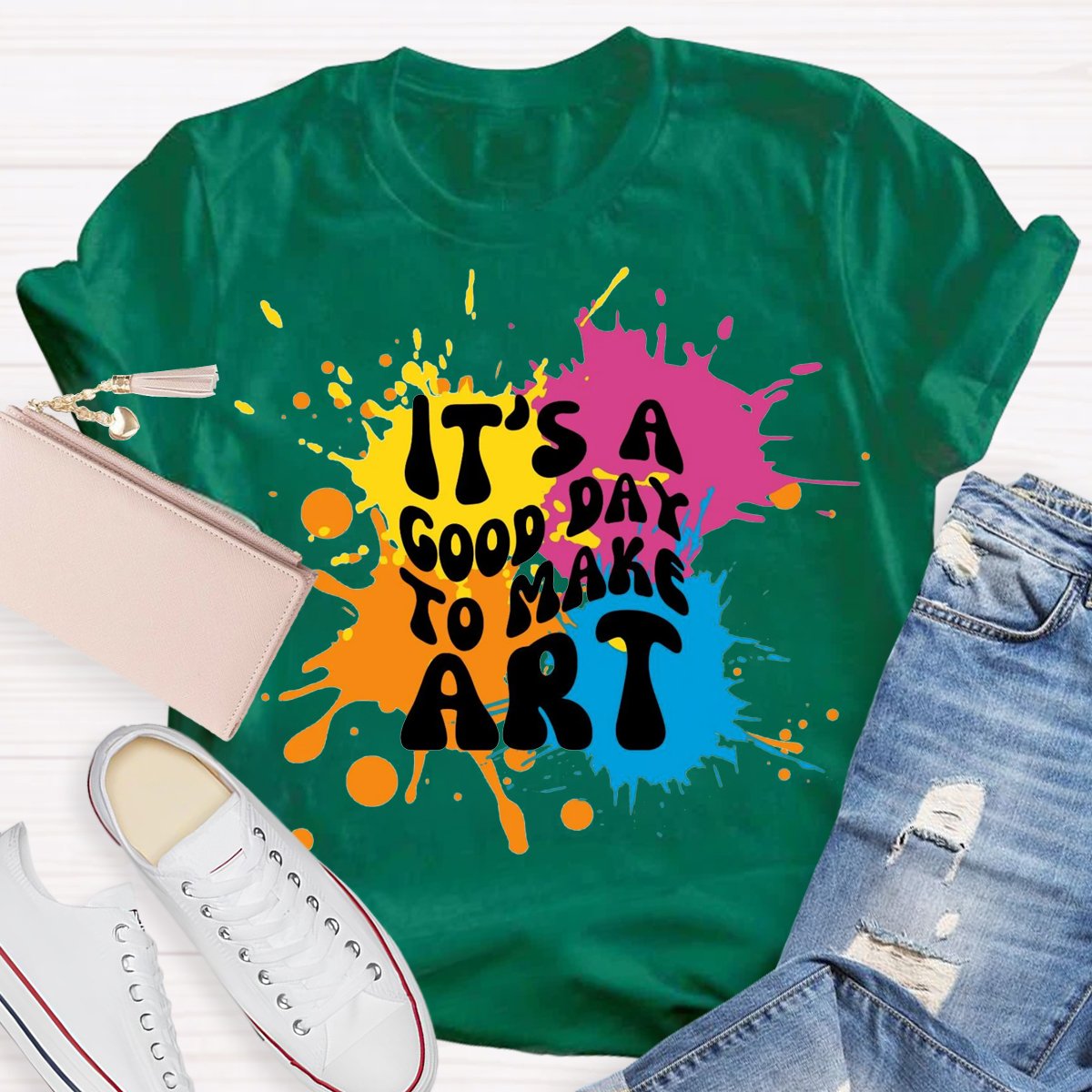 It's a Good Day To Make Art Art Teacher Art Student Art Classroom T-Shirt