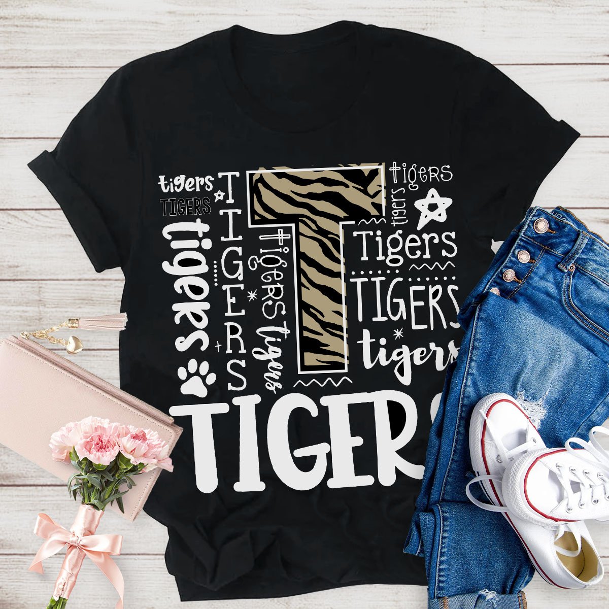 Funny Tigger Text Teacher T-Shirt