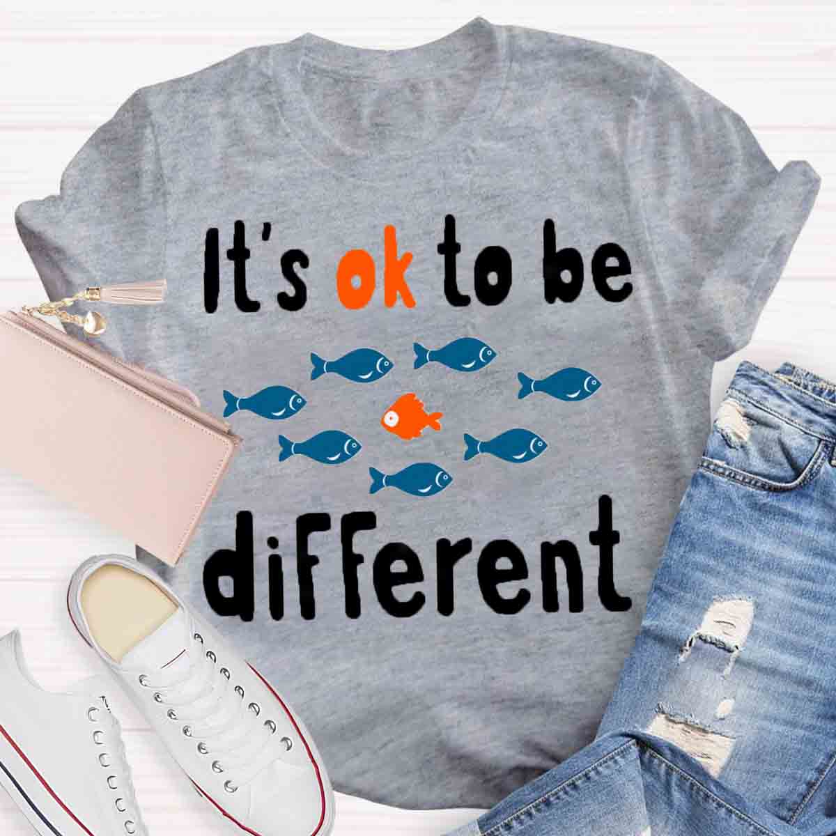 It's Ok To Be Different Teacher T-Shirt