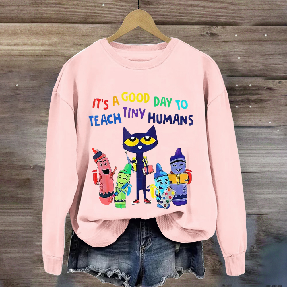 It's A Good Day To Teach Tiny Humans Funny Cat Sweatshirt