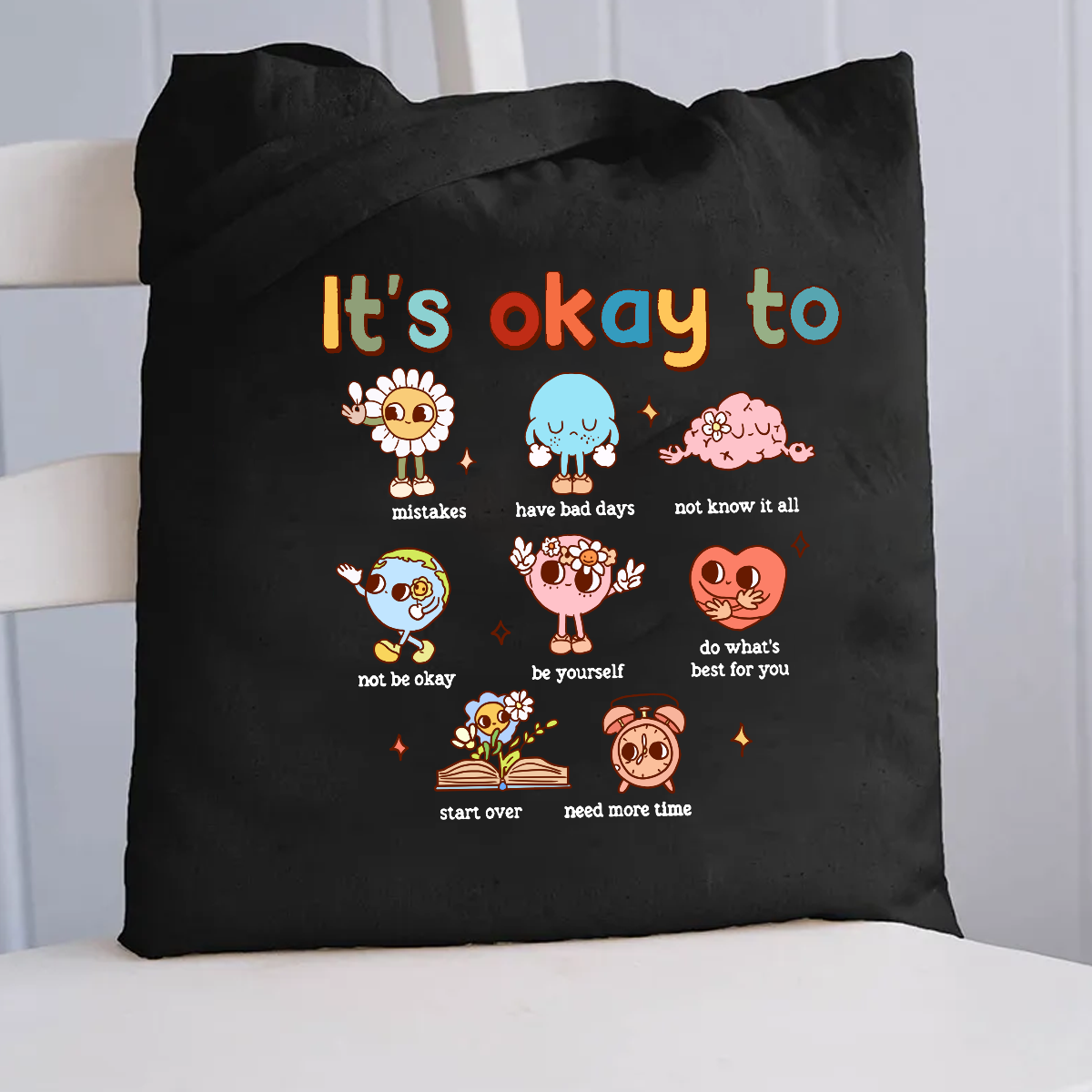 It's Okay To Not Be Okay Canvas Tote Bag