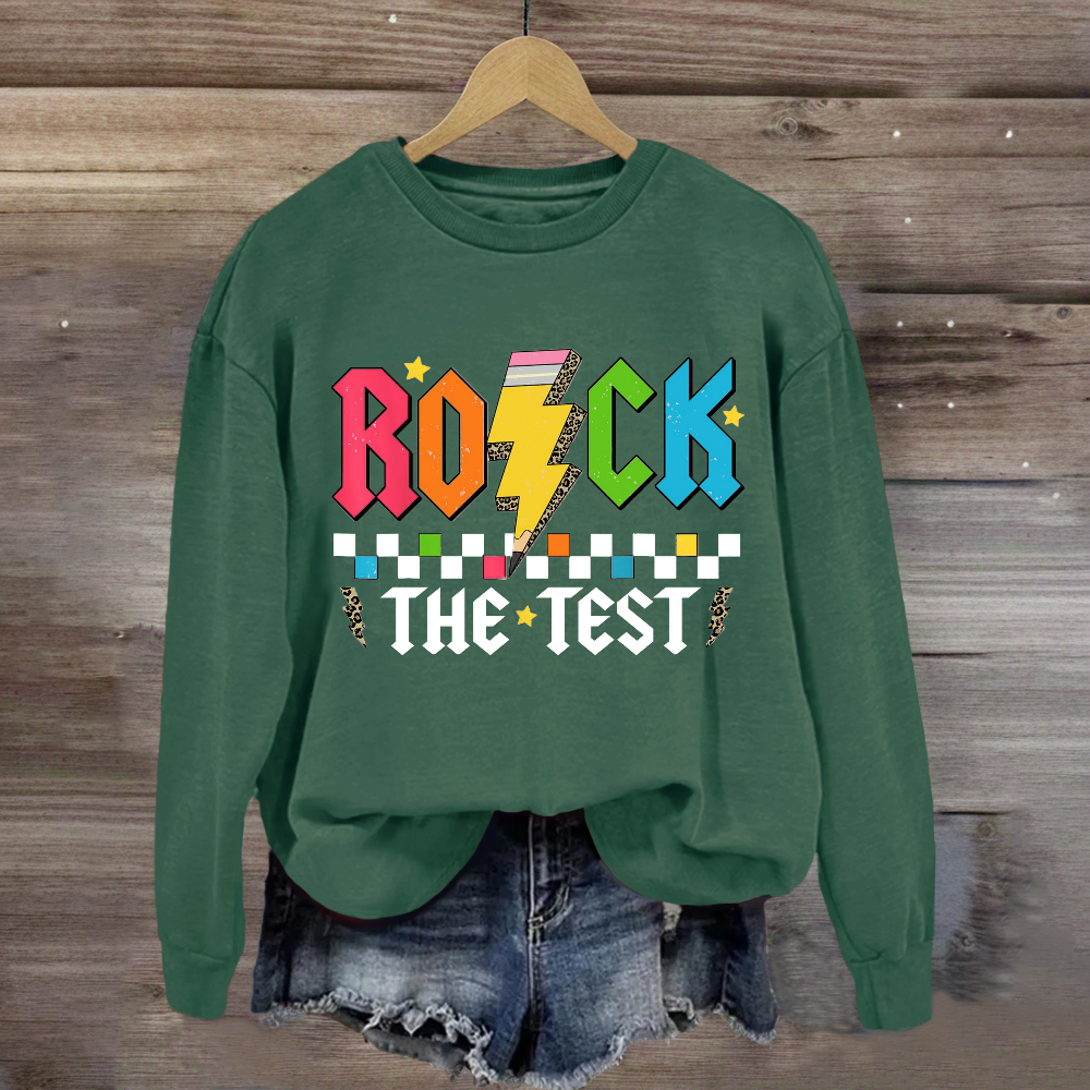 Rock The Test Teacher Team Sweatshirt