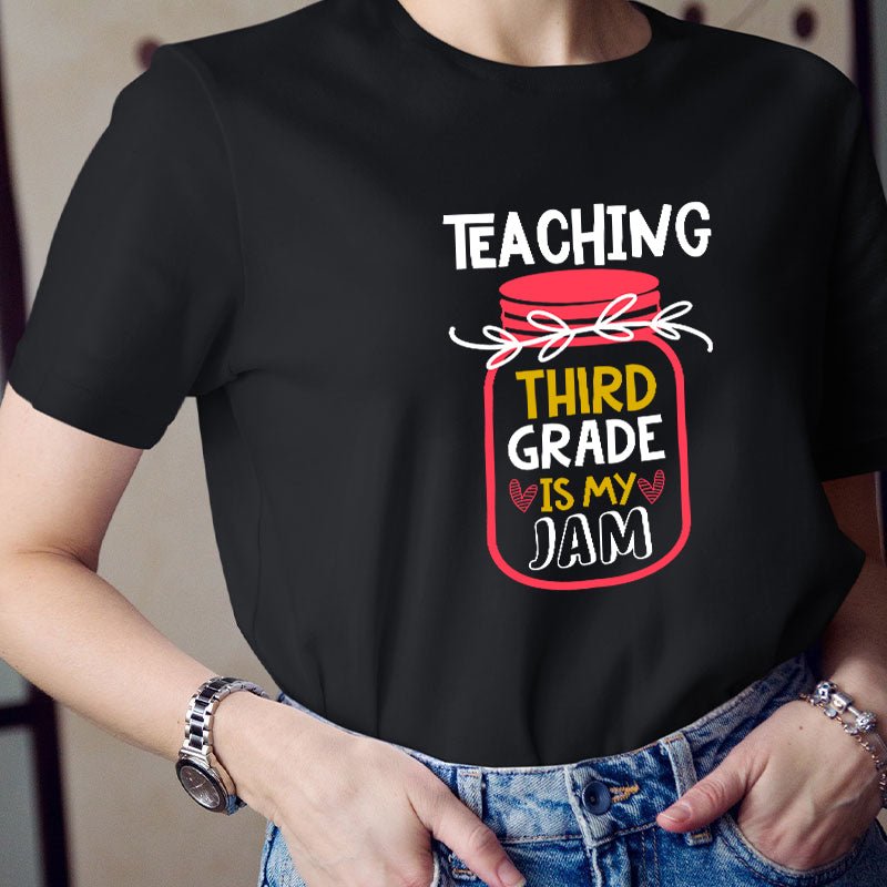 Personalized Grade Teaching Is My Jam Teacher T-Shirt