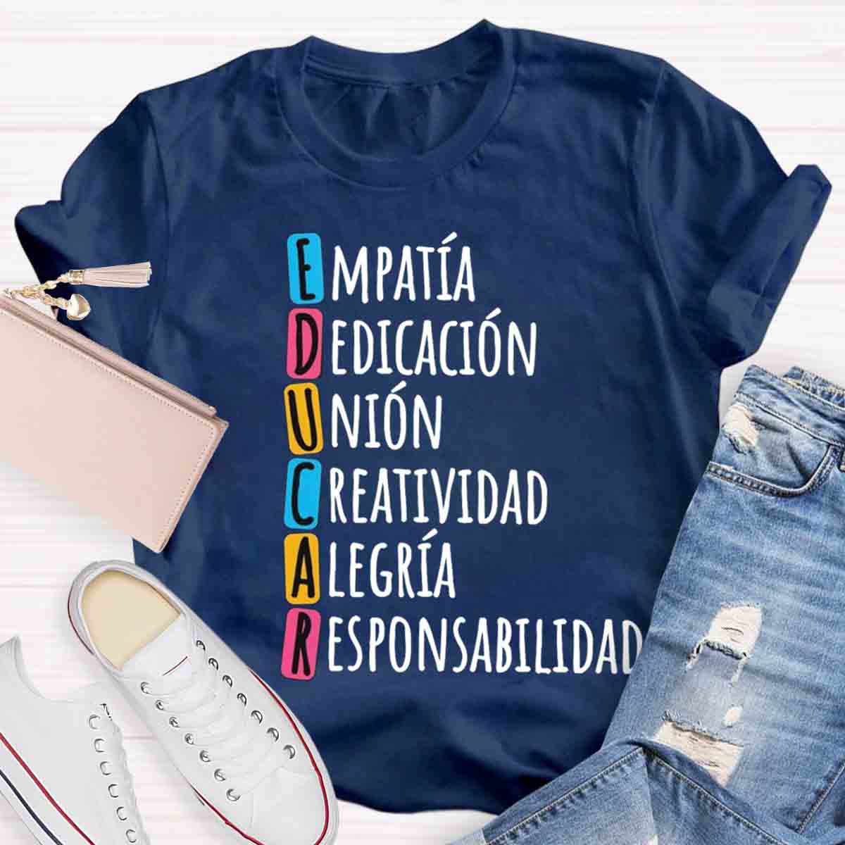 Educar Spanish Teacher Quote Spanish Teacher T-Shirt