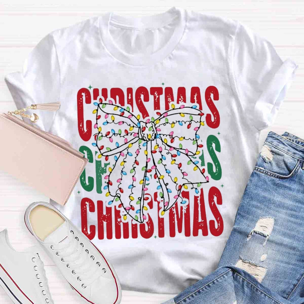 Christmas Coquette Bow T-shirt