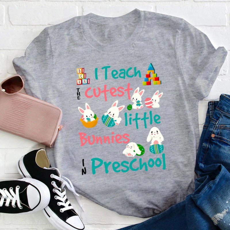 Personalized Teach The Cutest Little Bunnies In School Teacher T-Shirt