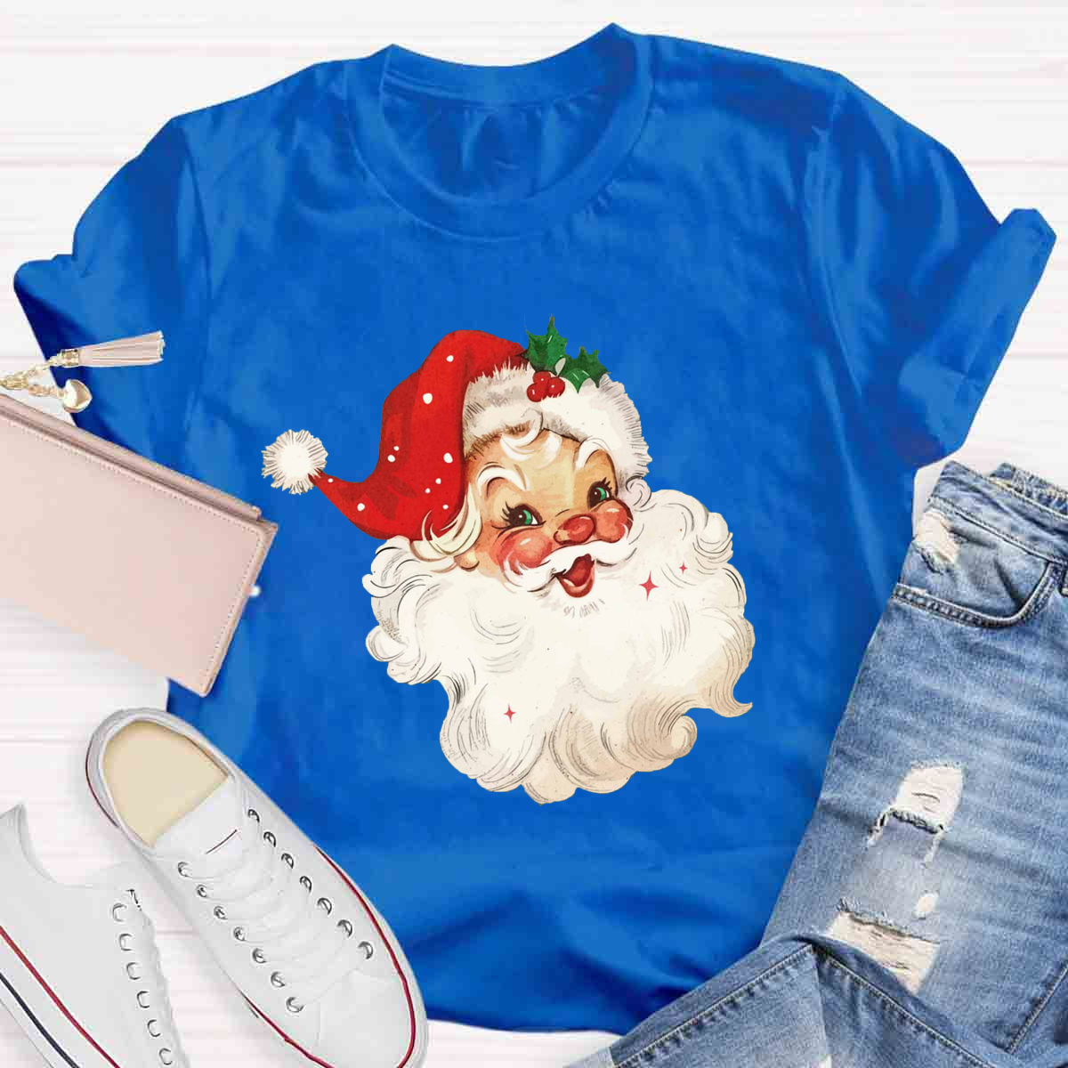 Red Vintage Santa T-Shirt