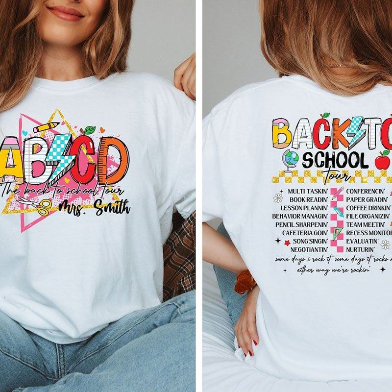 Personalized Teacher Name Back To School T-Shirt