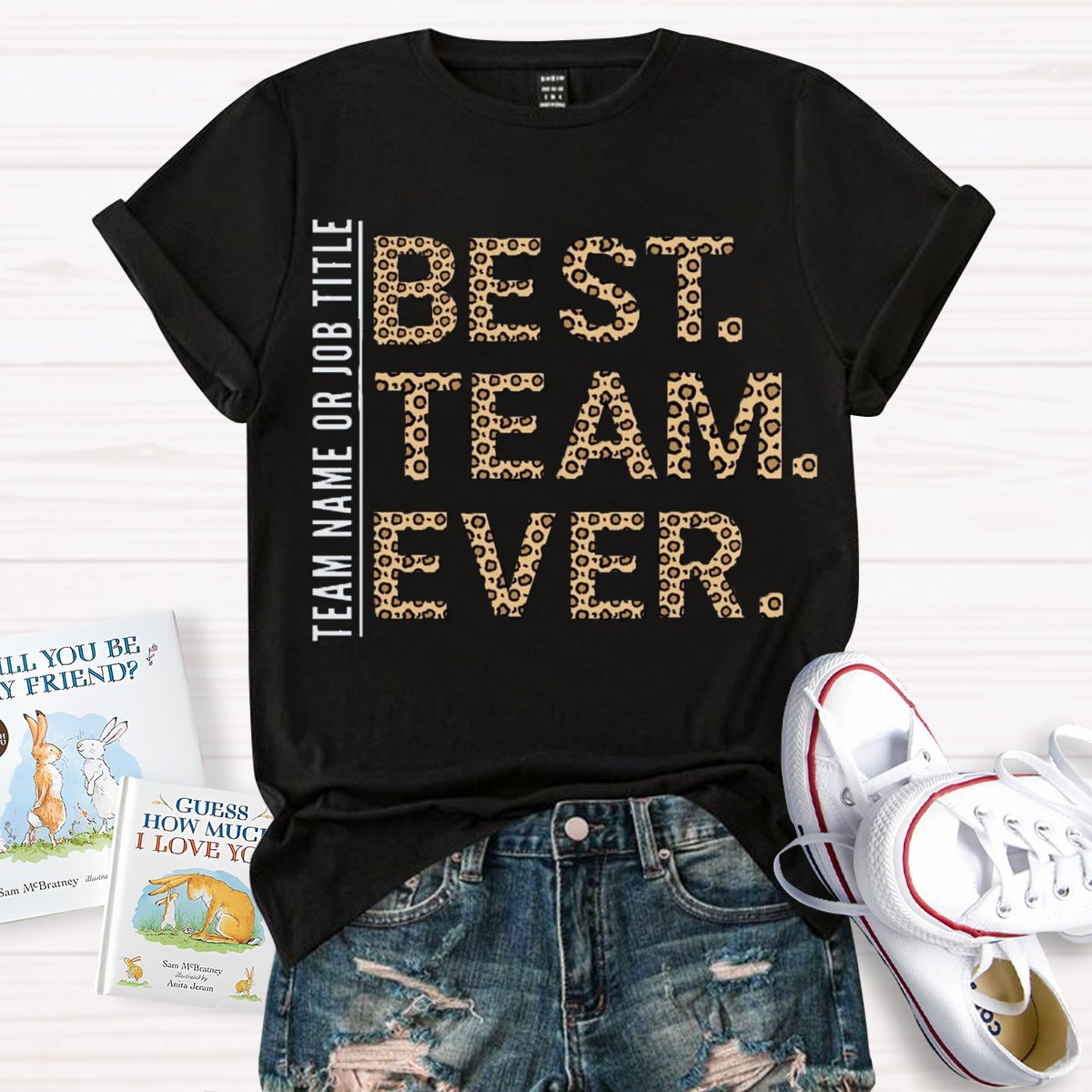 Personalized Team Name Or Job Title Best Team Ever Leopard Shirt