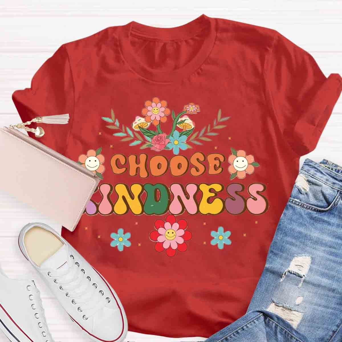 Choose Kindness Wild Flowers T-Shirt