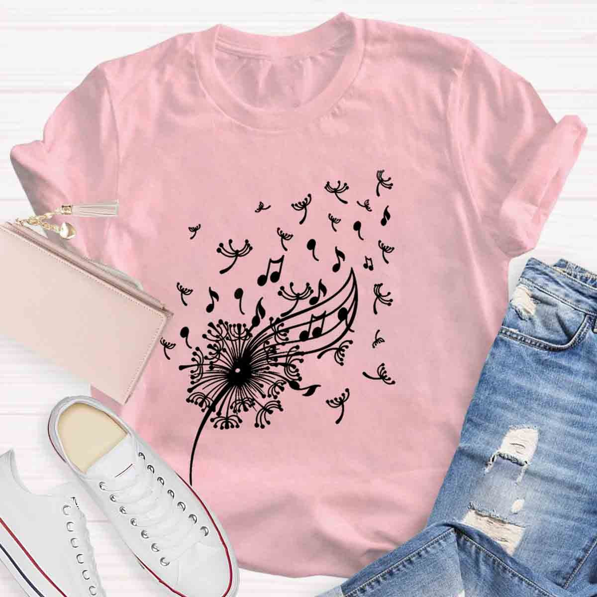 Dandelion Music Notes T-Shirt