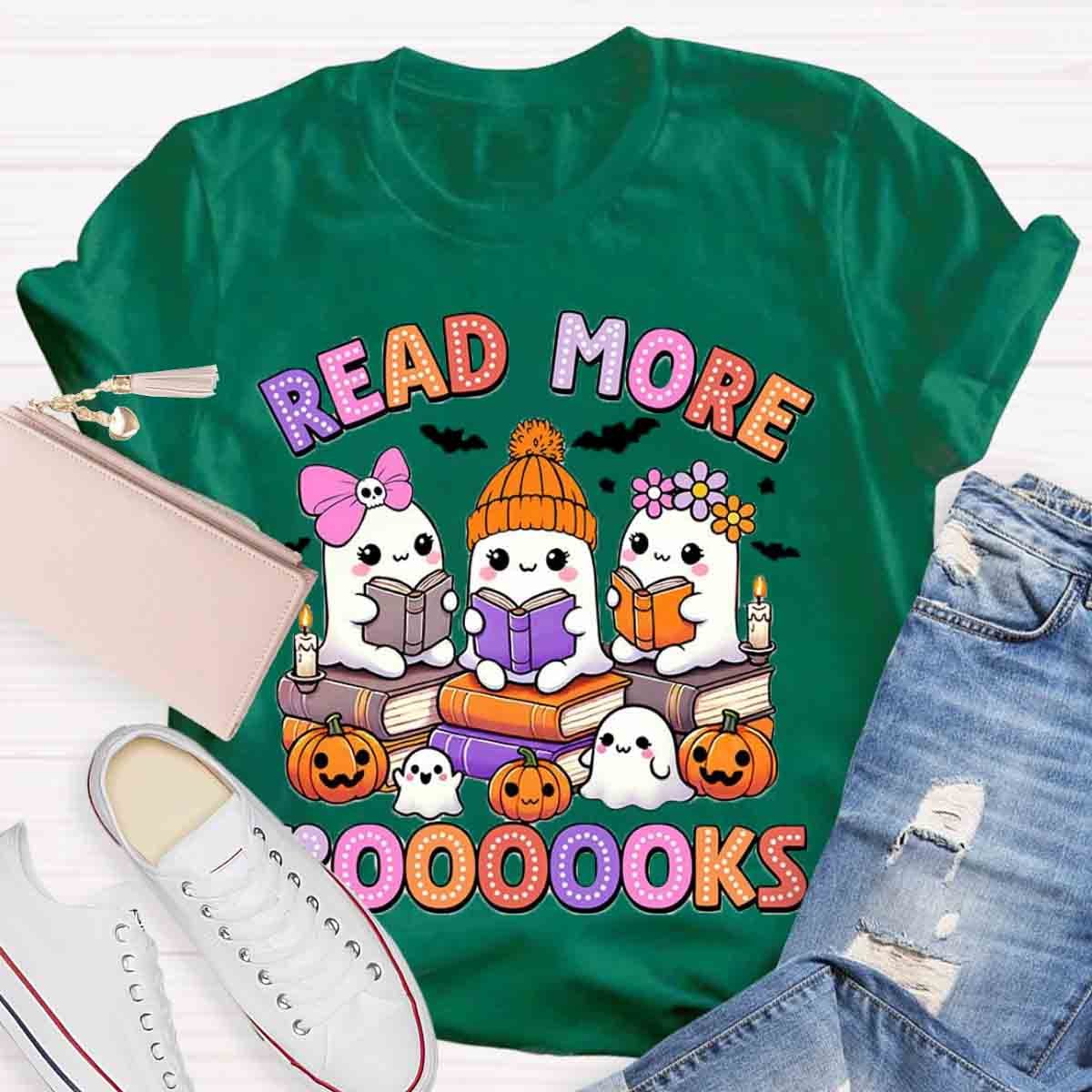 Read More Books Ghost Pumpkin Bookworm Shirt