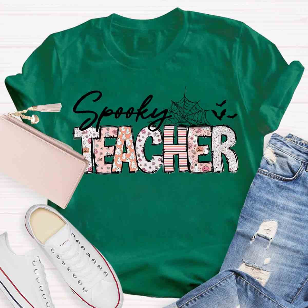 Spooky Teacher Cute Ghost Shirt