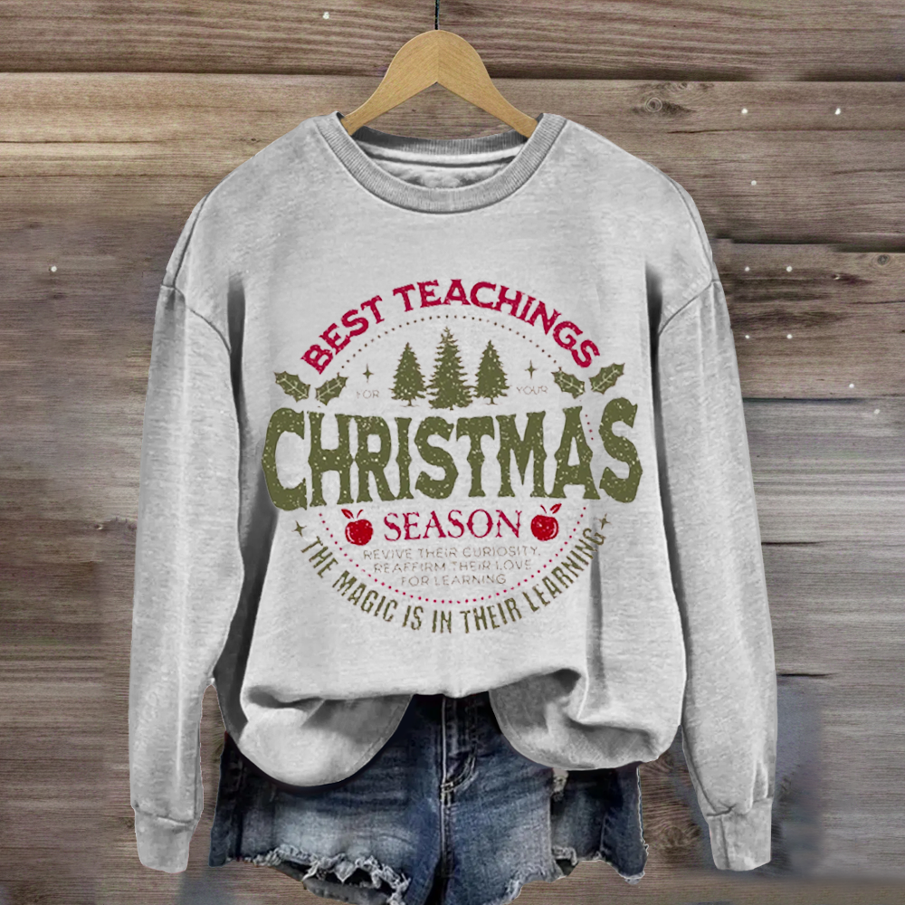 Comfort Colors Christmas Teacher Sweatshirt