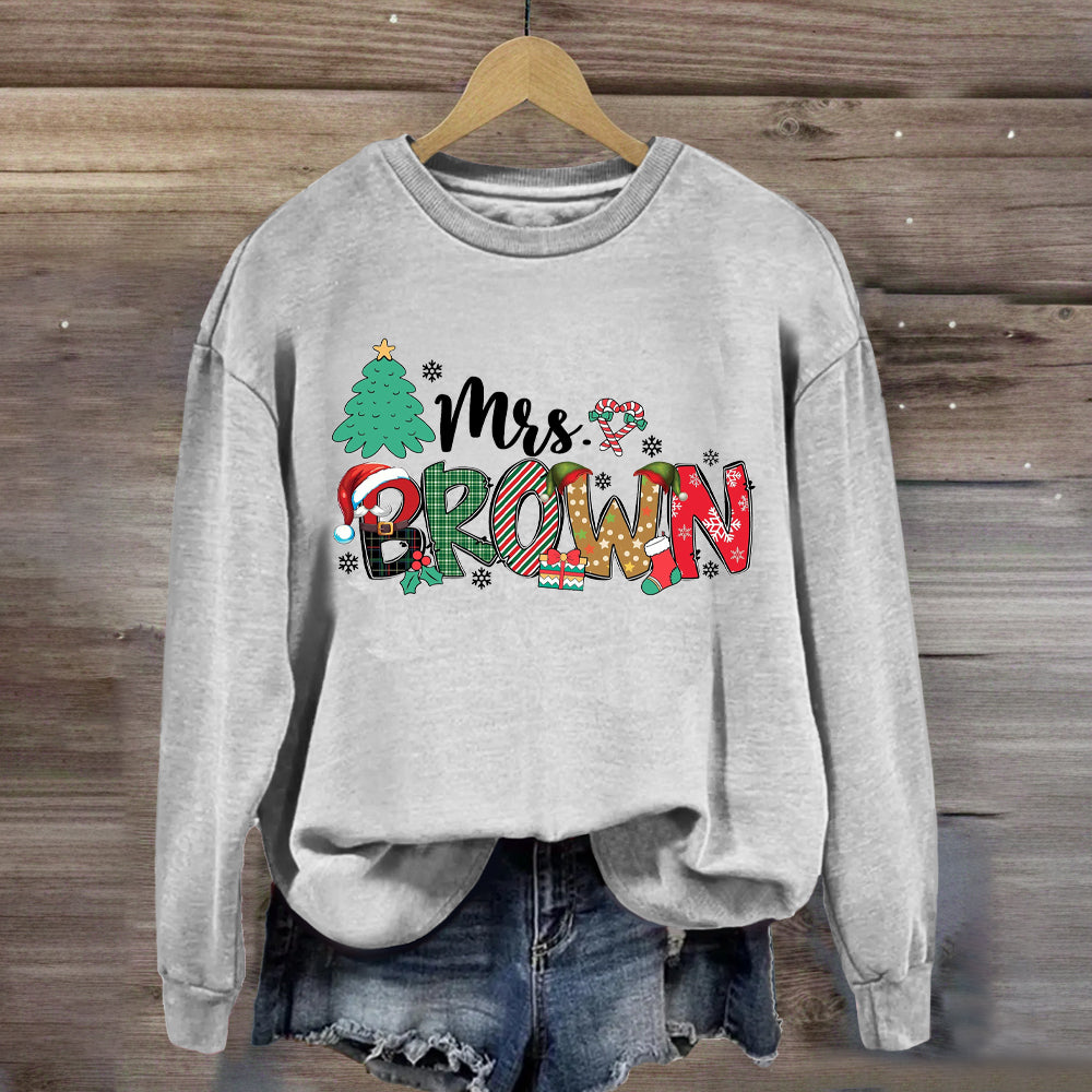 Personalized Name Christmas Tree Sweatshirt