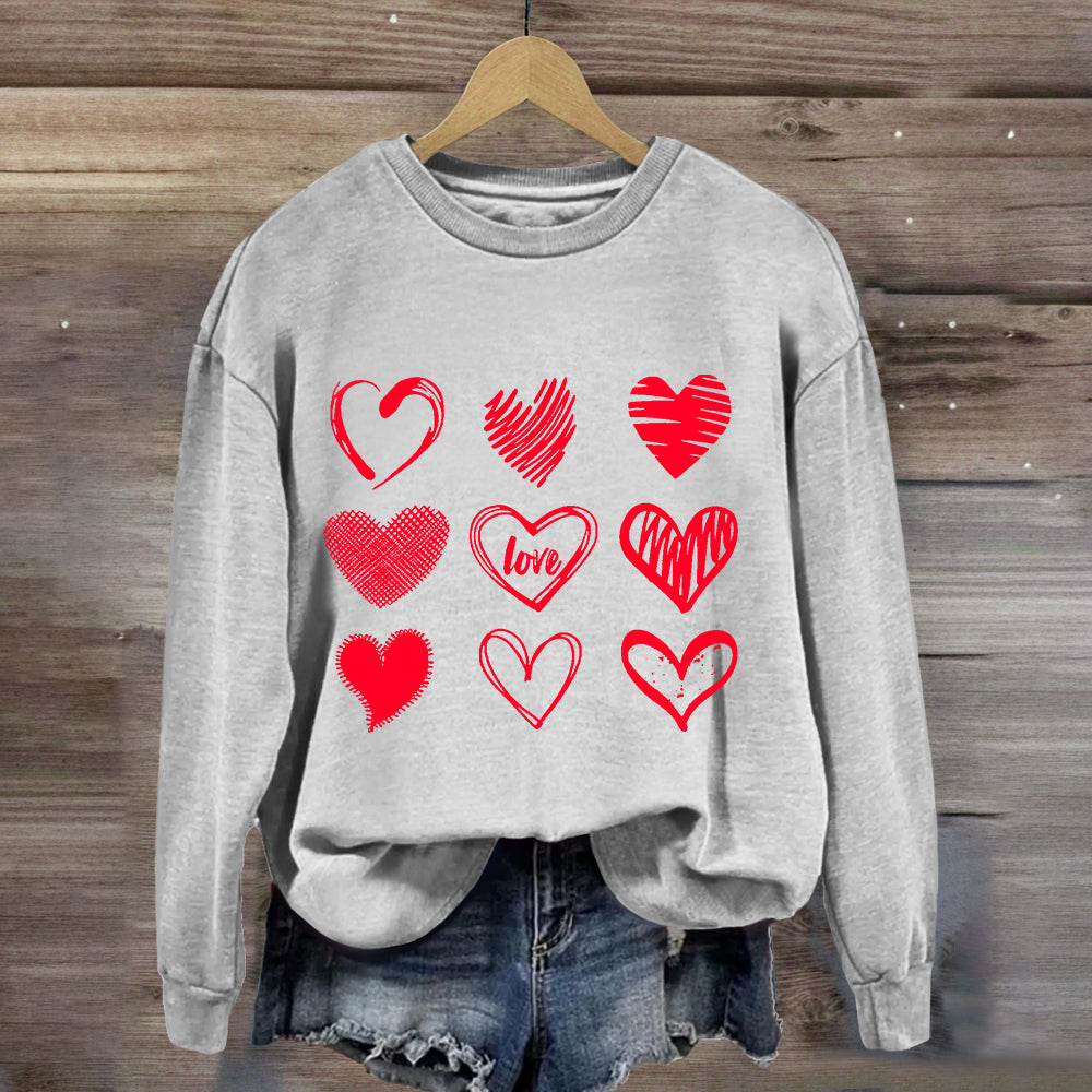 Valentine's Day Cute Love Heart Sweatshirt