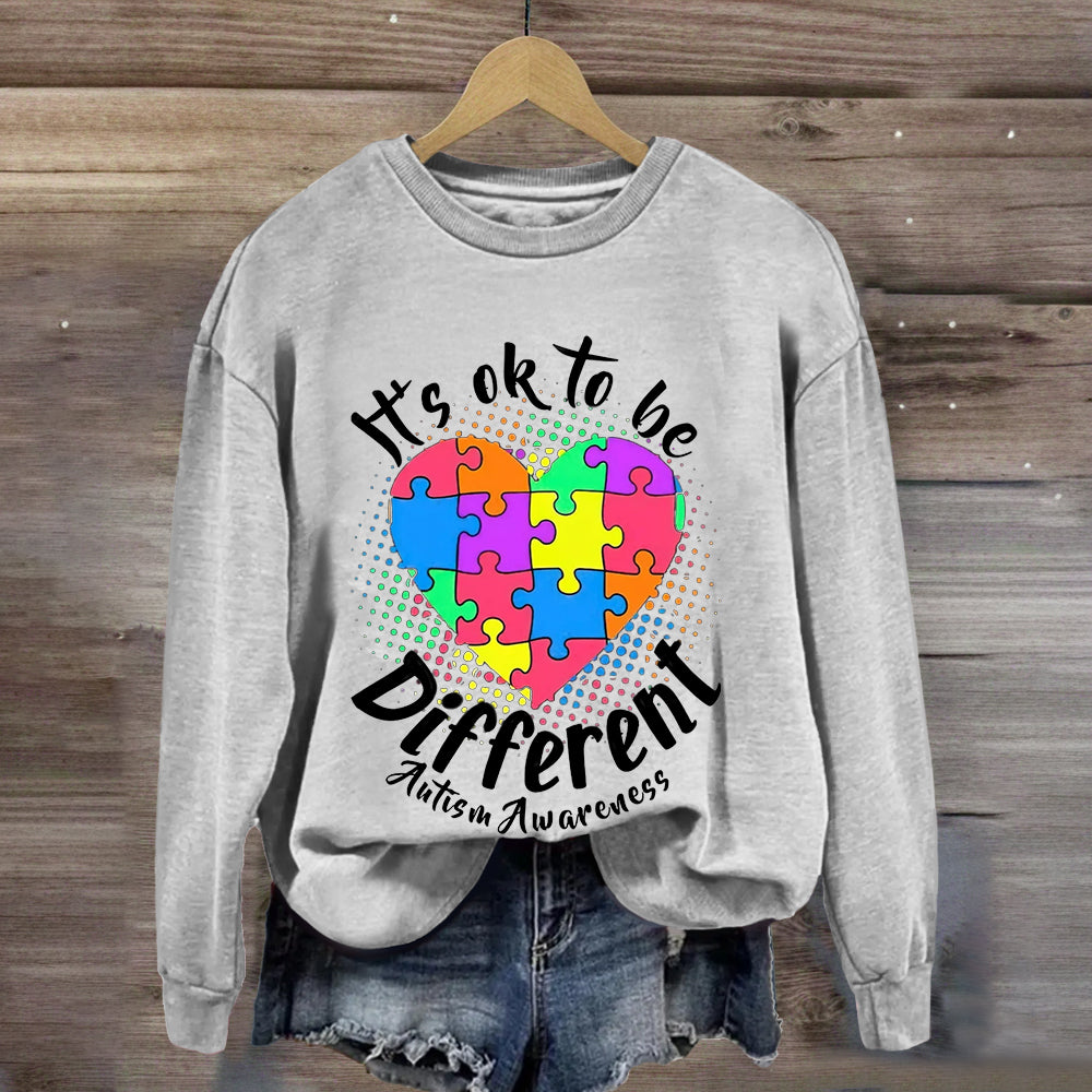 Autism It's Ok To Be Different Sweatshirt