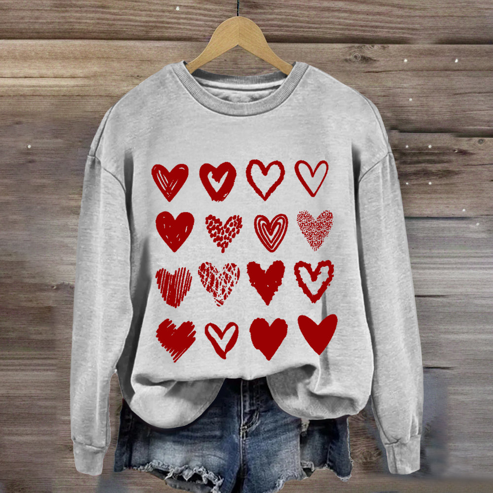 Valentine's Day Cute Heart Sweatshirt