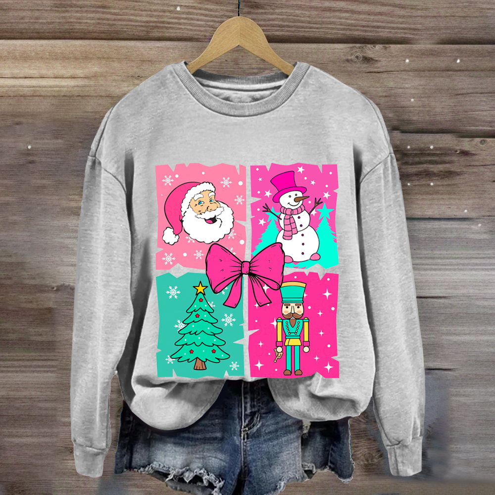 Holiday Season Pink Christmas Sweatshirt